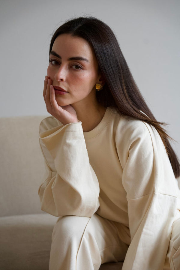 LIA Cozy Sweater - Cream - #abc