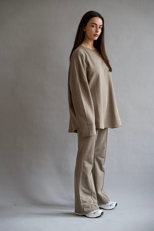 LIA Cozy Sweater - Taupe - #abc