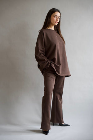 LIA Cozy Sweater - Choco - #abc