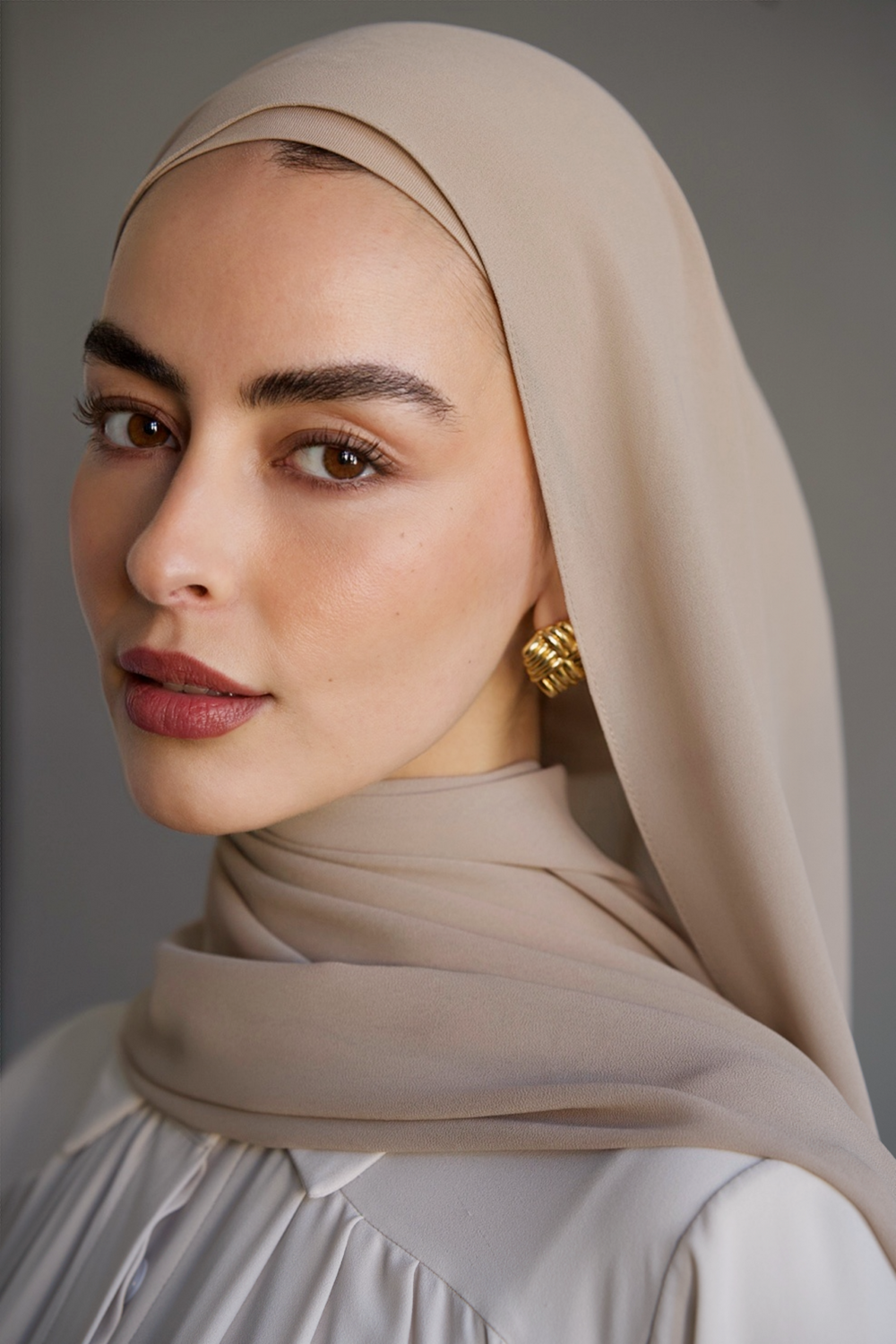 Premium Chiffon Hijab with Bone